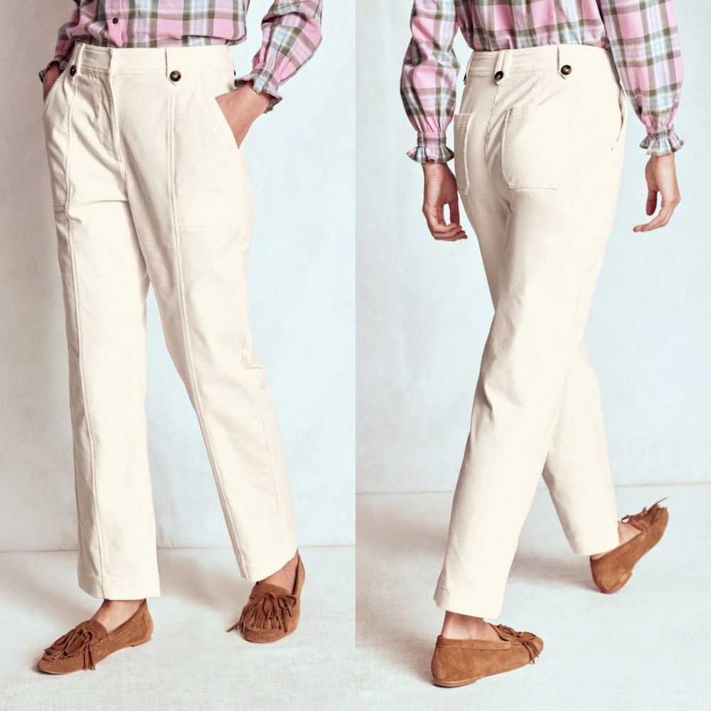 NWT Boden Pimlico Cord Pants in Ivory - Size 2